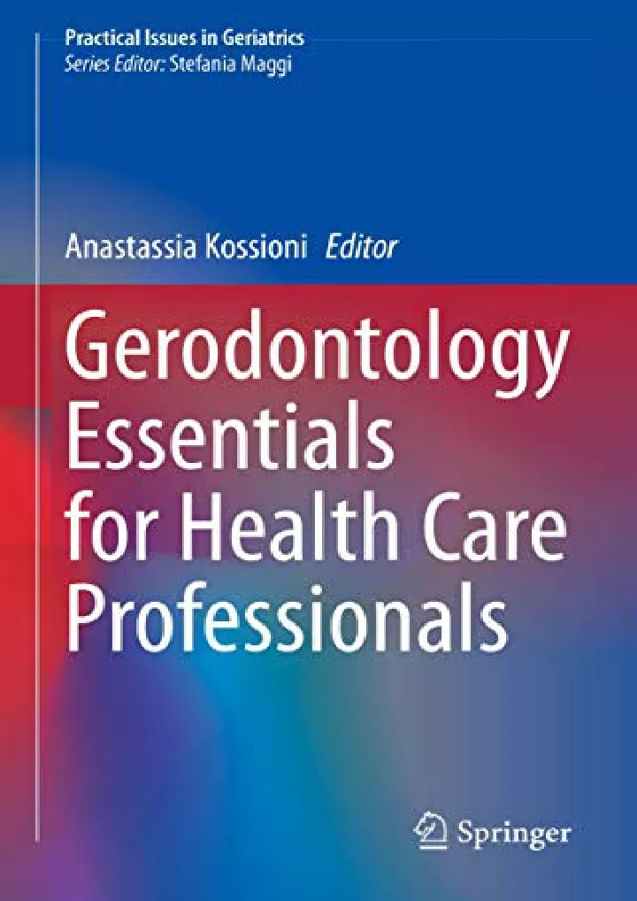 gerodontology essentials for health care