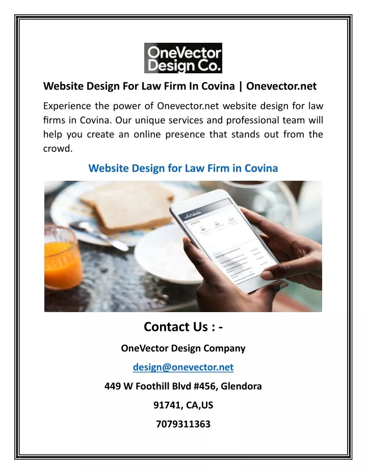 website design for law firm in covina onevector