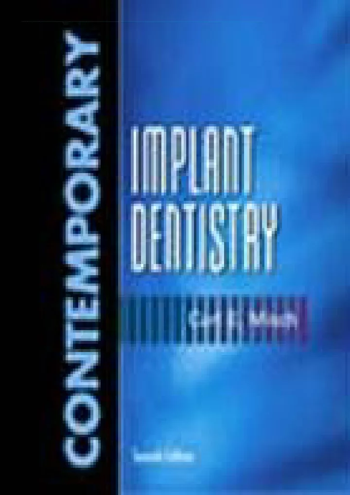contemporary implant dentistry download pdf read