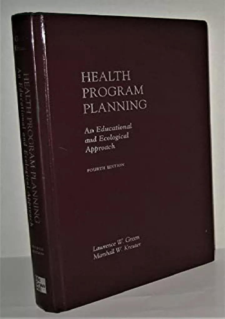 health program planning an educational