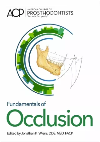 [READ DOWNLOAD] Fundamentals of Occlusion android