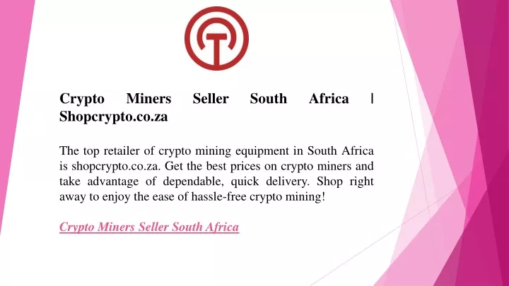 crypto miners seller south africa shopcrypto