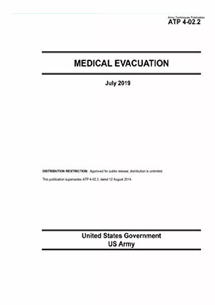 army techniques publication atp 4 02 2 medical
