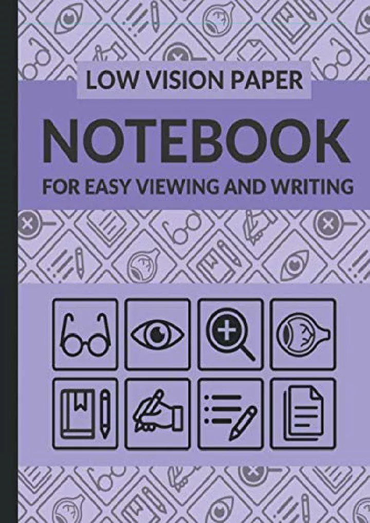 low vision paper notebook for easy viewing