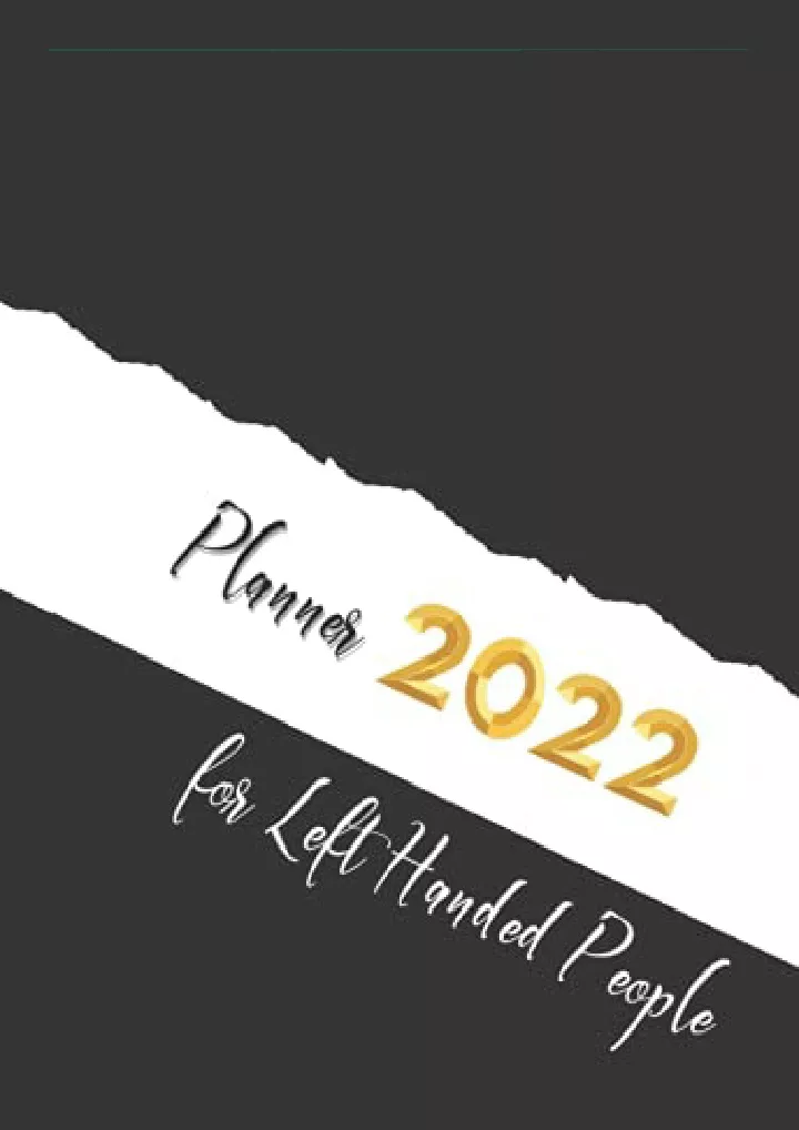 2022 planner for left handed people the planners