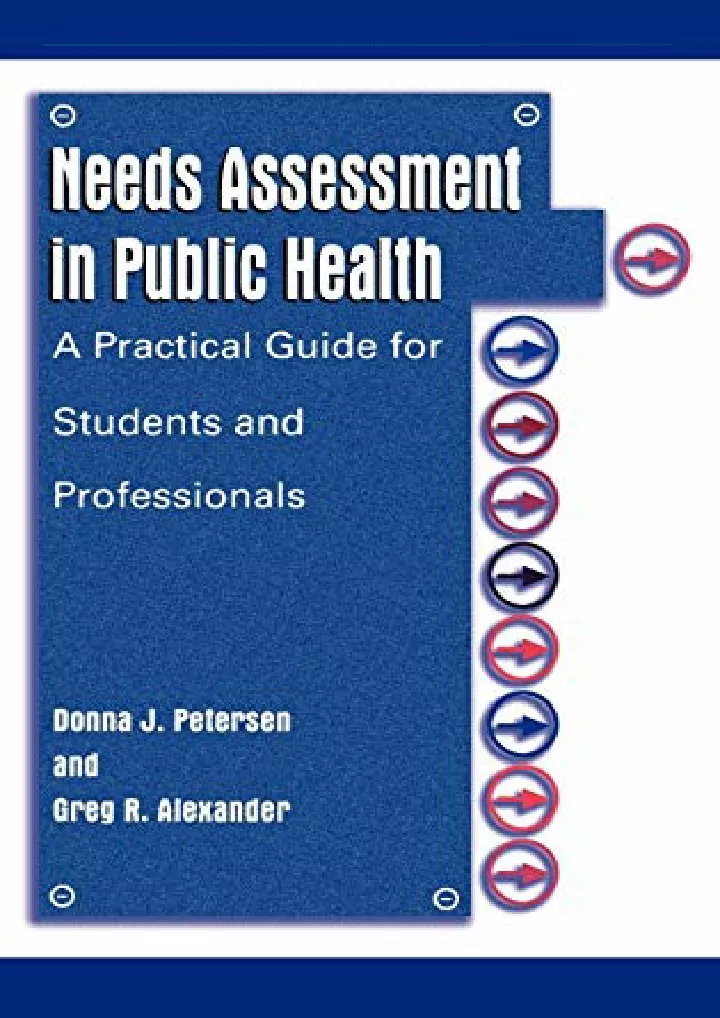 needs assessment in public health a practical