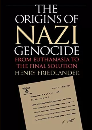 get [PDF] Download The Origins of Nazi Genocide: From Euthanasia to the Final So