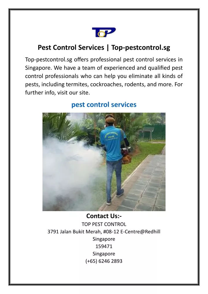 pest control services top pestcontrol sg