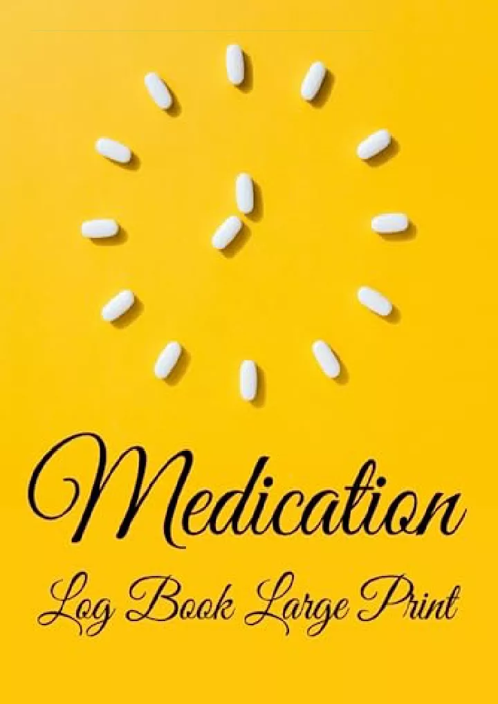 medication log book large print download pdf read