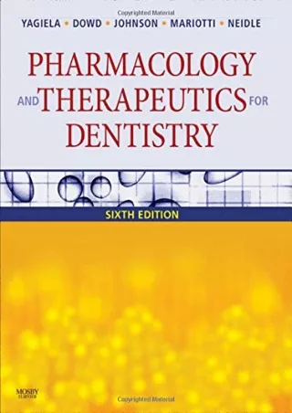 [PDF READ ONLINE] Pharmacology and Therapeutics for Dentistry bestseller