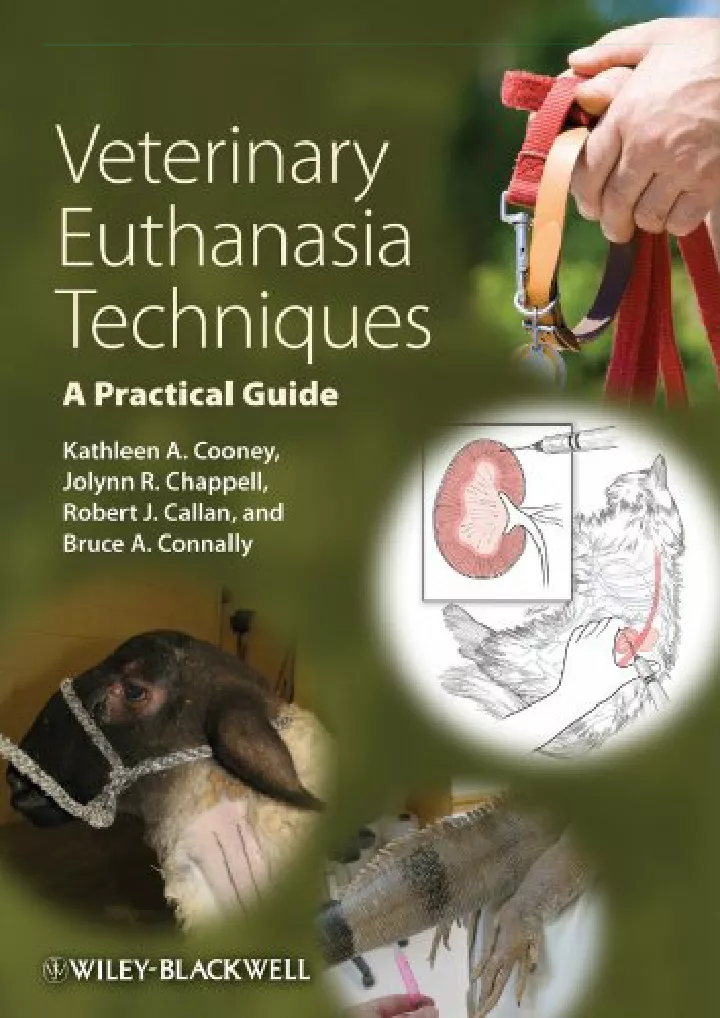 veterinary euthanasia techniques a practical