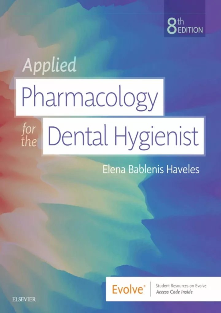 applied pharmacology for the dental hygienist