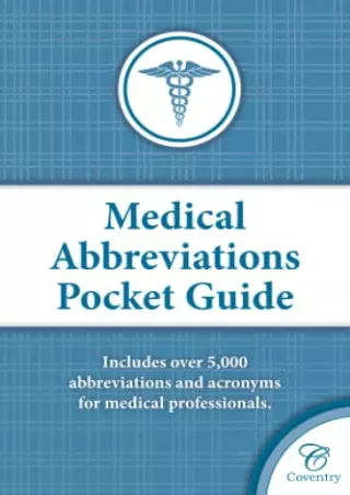 PDF/READ/DOWNLOAD Medical Abbreviations Pocket Guide: 5,000  Abbreviations and A