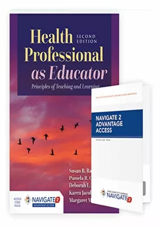 Read ebook [PDF] Health Professional as Educator: Principles of Teaching and Lea
