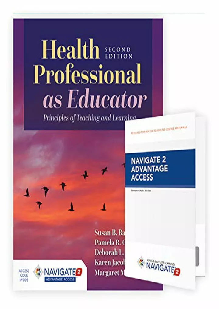 health professional as educator principles