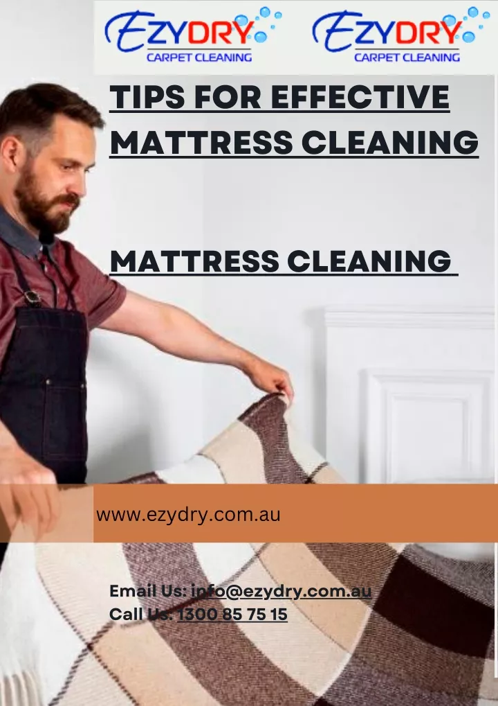 tips for effective mattress cleaning