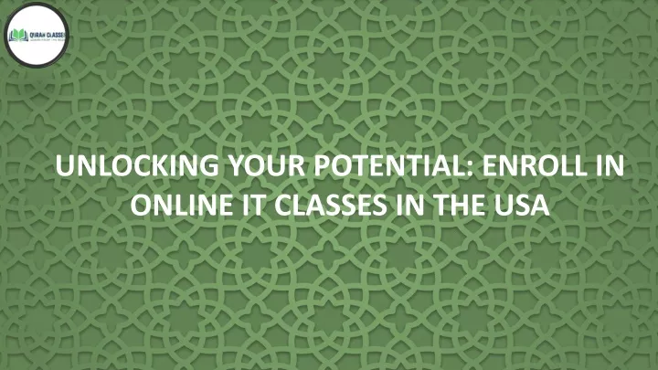 unlocking your potential enroll in online