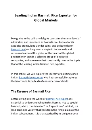 Leading Indian Basmati Rice Exporter for Global Markets.docx