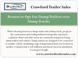 dump trailer for sale near me - Crawford Trailer Sales