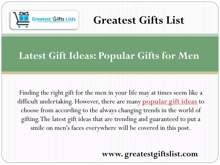 greatest gifts list