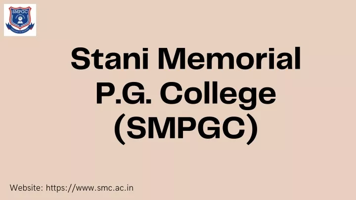 stani memorial p g college smpgc