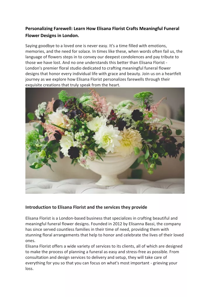 personalizing farewell learn how elisana florist