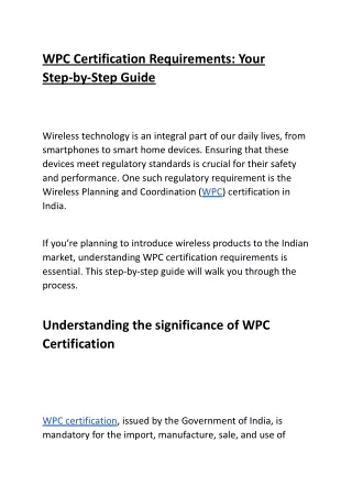 WPC Certification Requirements: Your Step-by-Step Guide