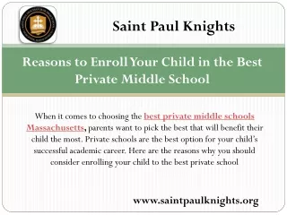 Private schools near me - Saint Paul Knights