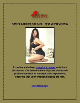 Unlock Passion With Ajmer Call Girls - Book Now!