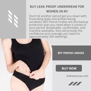 Buy Leak Proof Underwear for Women in NY