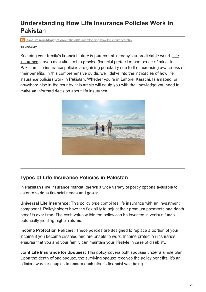 understanding how life insurance policies work