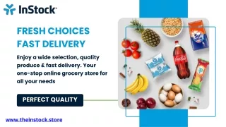 InStock Online Store: Fresh Groceries, Pet Essentials, Stationery, Bakery Items