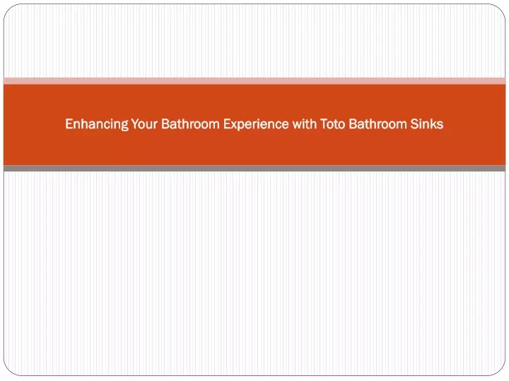 enhancing your bathroom experience with toto bathroom sinks