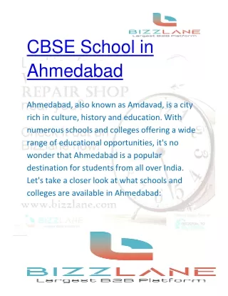 cbse schools in ahmedabad (