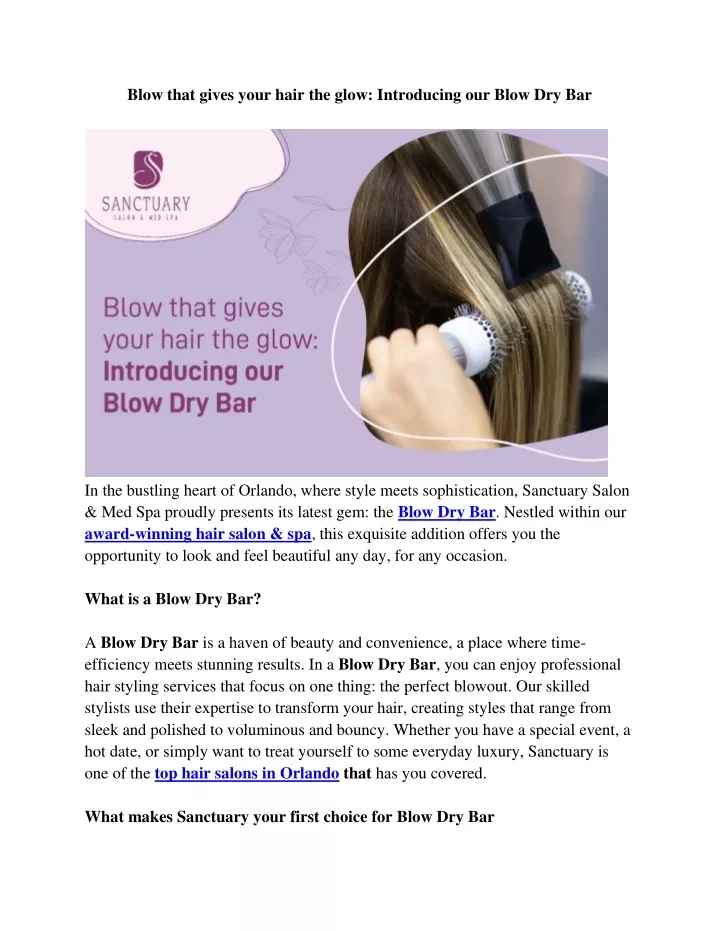 blow that gives your hair the glow introducing