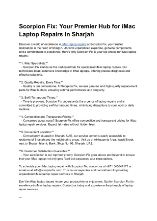 scorpion fix your premier hub for imac laptop