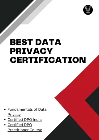 Best Data Privacy certification