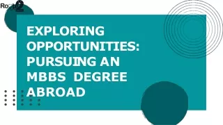 Exploring Opportunities Pursuing an MBBS Degree Abroad