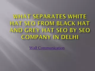 What Separates White Hat SEO From Black Hat