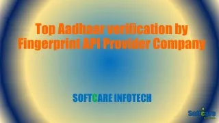 Best Aadhaar authentication by fingerprint API Service Provider