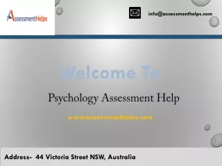 Psychology Assessment Help