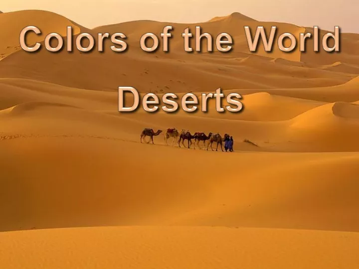 colors of the world deserts