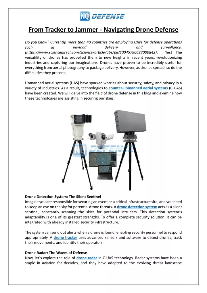 from tracker to jammer navigating drone defense