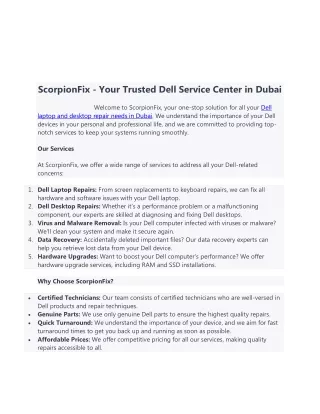 scorpionfix your trusted dell service center