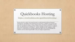 Quickbooks Hosting