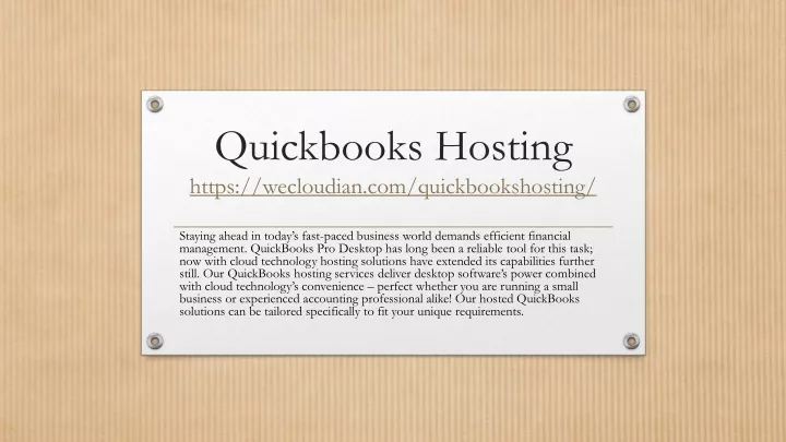 quickbooks hosting https wecloudian com quickbookshosting