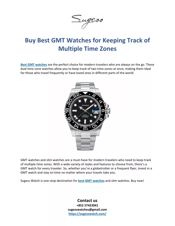 buy best gmt watches for keeping track