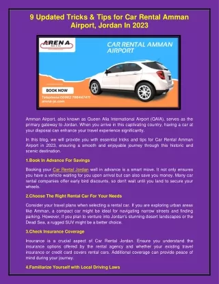 Car Rental Amman Airport