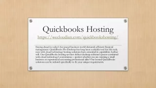 Quickbooks Hosting