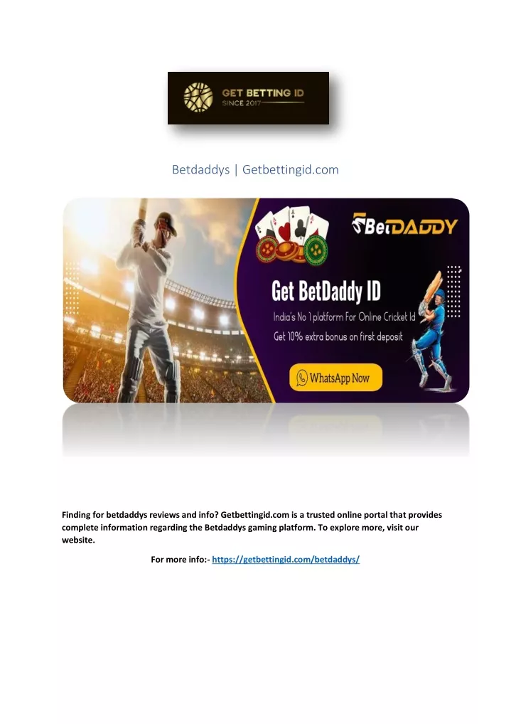 betdaddys getbettingid com